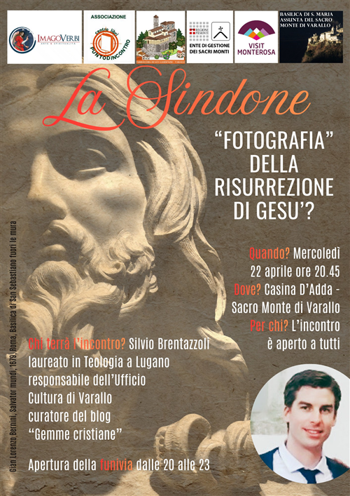 Incontro sulla Sindone - mercoledì 22 aprile 2026, ore 20.45, Casina DAdda, Sacro Monte di Varallo